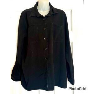 Sari Jacobs Black Faux Suede Shacket